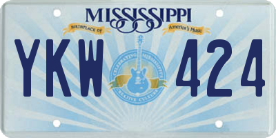 MS license plate YKW424