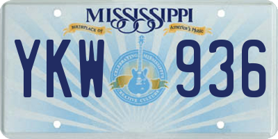MS license plate YKW936