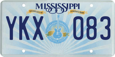 MS license plate YKX083