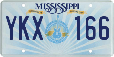MS license plate YKX166