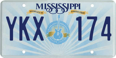 MS license plate YKX174