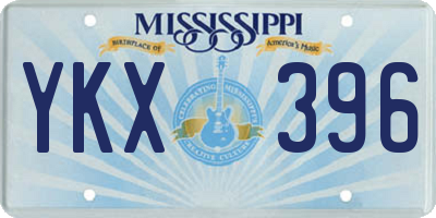 MS license plate YKX396