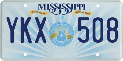 MS license plate YKX508