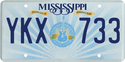 MS license plate YKX733
