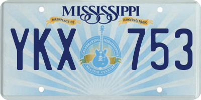 MS license plate YKX753