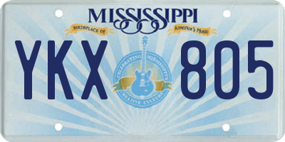 MS license plate YKX805
