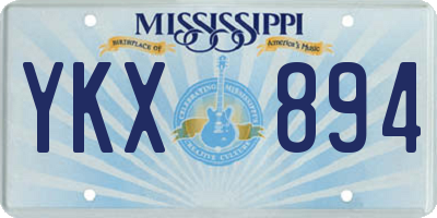 MS license plate YKX894