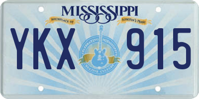 MS license plate YKX915
