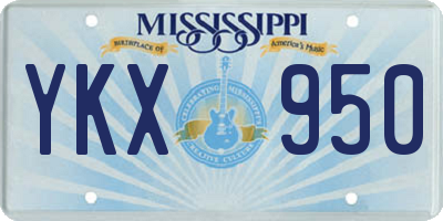 MS license plate YKX950