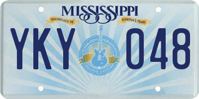 MS license plate YKY048