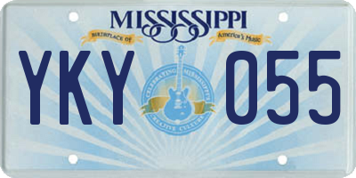 MS license plate YKY055