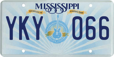 MS license plate YKY066