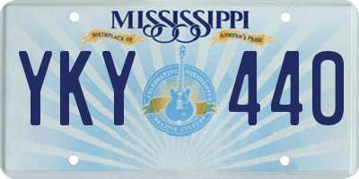 MS license plate YKY440