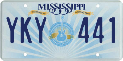 MS license plate YKY441