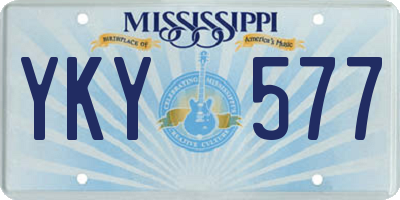 MS license plate YKY577