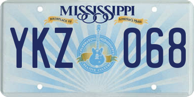 MS license plate YKZ068