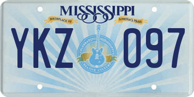MS license plate YKZ097
