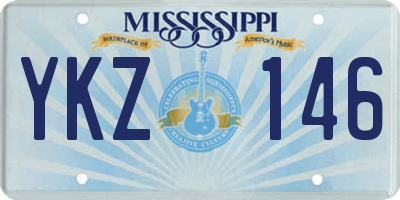 MS license plate YKZ146