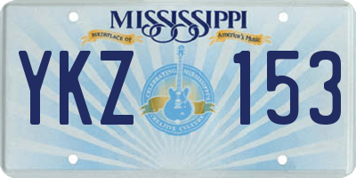MS license plate YKZ153