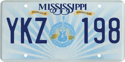 MS license plate YKZ198