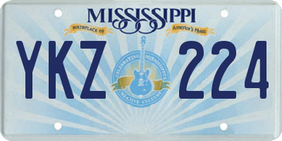 MS license plate YKZ224