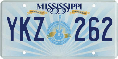 MS license plate YKZ262