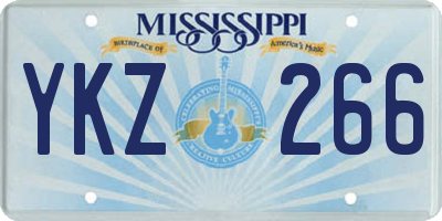 MS license plate YKZ266