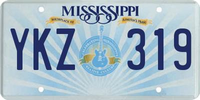 MS license plate YKZ319