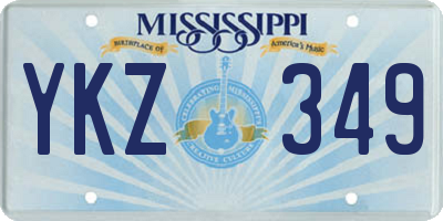 MS license plate YKZ349