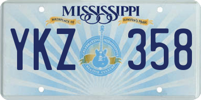 MS license plate YKZ358