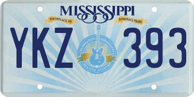 MS license plate YKZ393