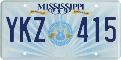 MS license plate YKZ415