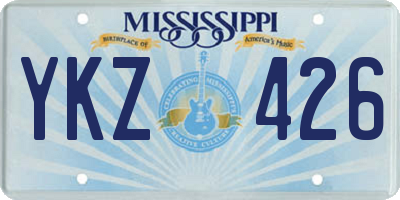 MS license plate YKZ426