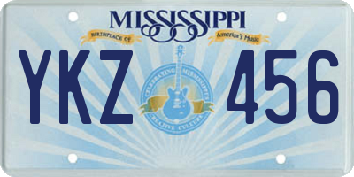 MS license plate YKZ456