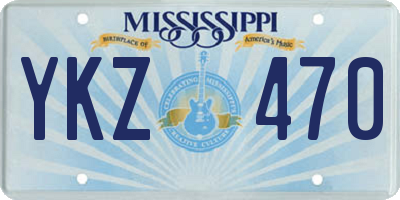 MS license plate YKZ470