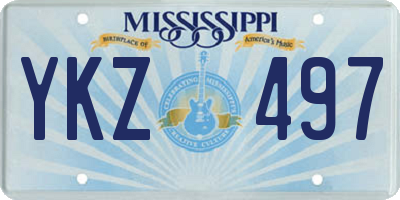 MS license plate YKZ497