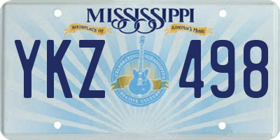 MS license plate YKZ498