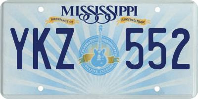 MS license plate YKZ552