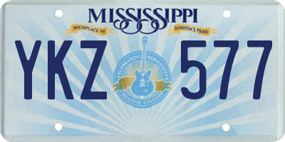 MS license plate YKZ577