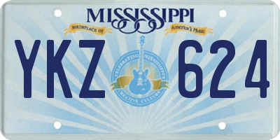 MS license plate YKZ624