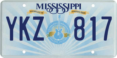 MS license plate YKZ817