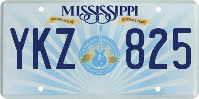 MS license plate YKZ825