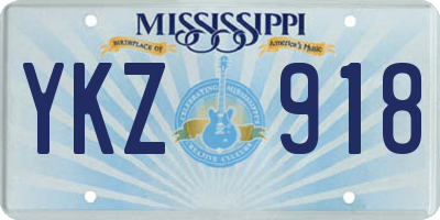 MS license plate YKZ918