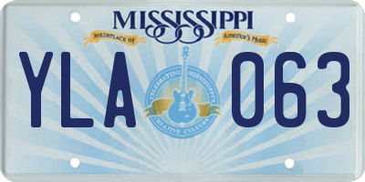 MS license plate YLA063