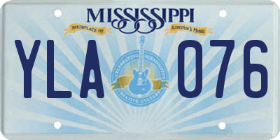MS license plate YLA076