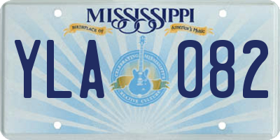 MS license plate YLA082