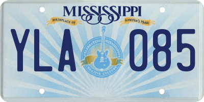 MS license plate YLA085