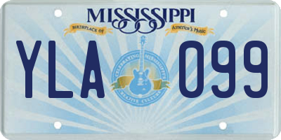 MS license plate YLA099