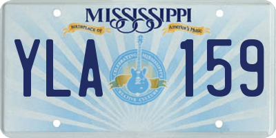 MS license plate YLA159