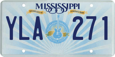 MS license plate YLA271